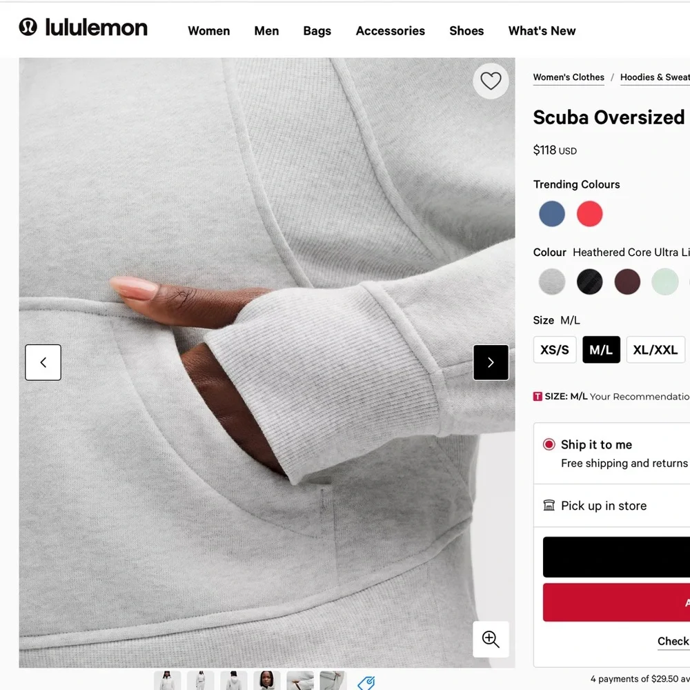 Lululemon Scuba Oversized Half-Zip Hoodie - Picture 5 of 8